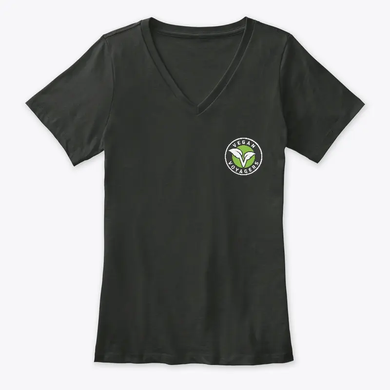 Vegan Voyagers Small Logo Women's V-neck